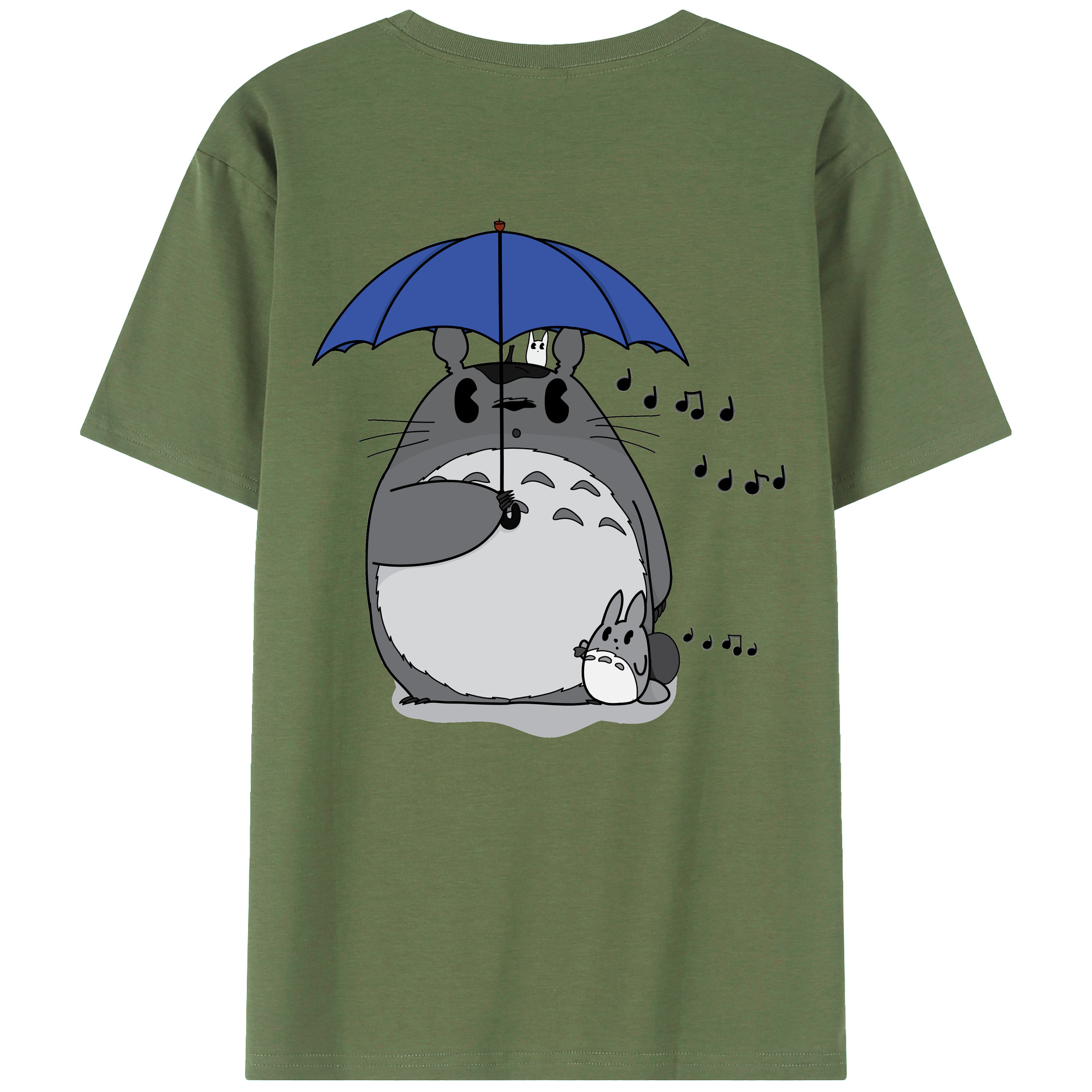 （画像用） となりのトトロ 草壁メイ 草壁サツキ My Neighbor Totoro Satsuki Kusakabe Mei Kusakabe 綿100％ メンズ半袖Tシャツ（バックプリント） 通気性